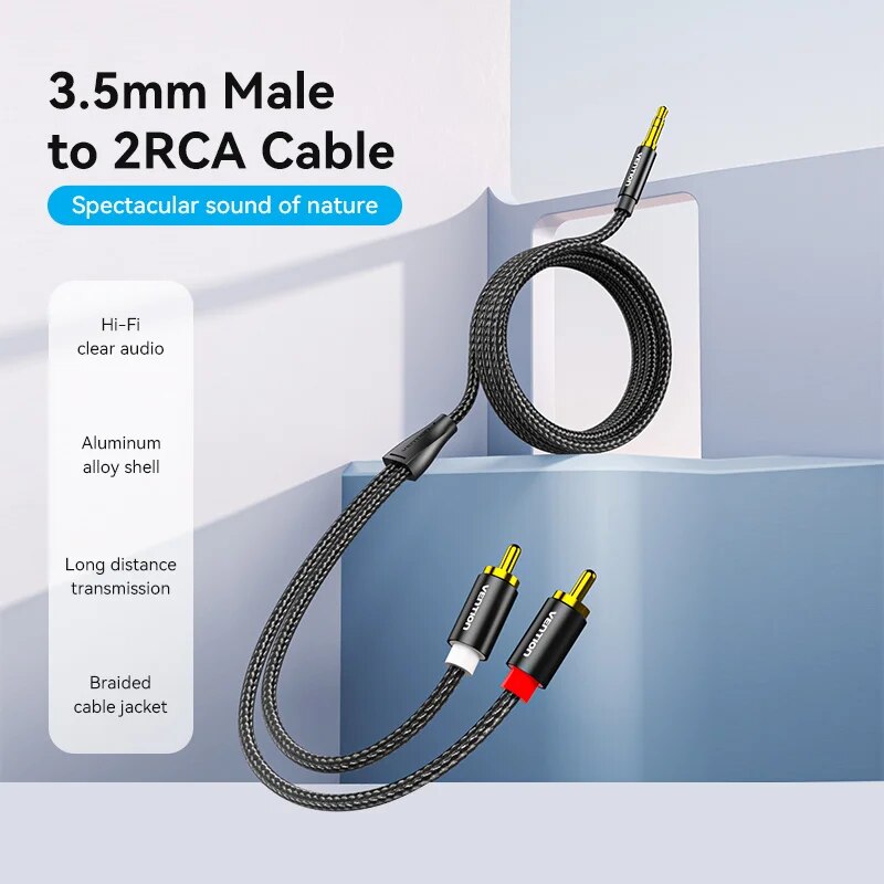 Vention RCA-Kabel 3,5 mm auf 2 – Audio Home Cinema Bewertung und Preis