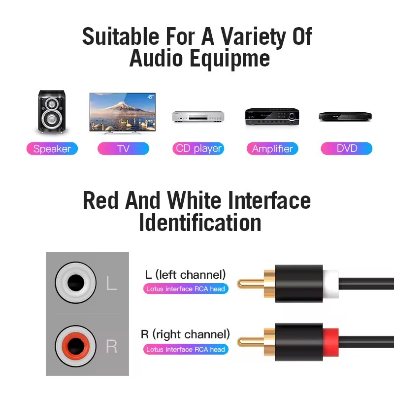 Dual-RCA-Kabel, HiFi-Stereo, 2 – Audio Home Cinema Bewertung und Preis
